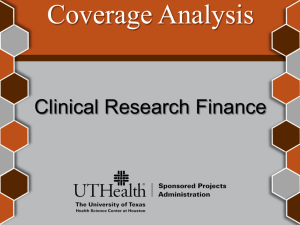 Coverage Analysis Presentation - University of Texas Health