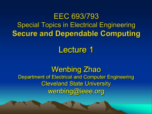 Lecture notes for EEC685/785 - Academic Csuohio