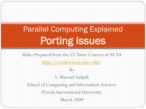 3 Porting Issues - School of Computing and Information Sciences