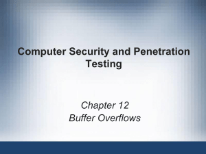 Computer Security and Penetration Testing Chapter 12 Buffer