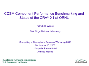 CCSM Component Performance Benchmarking and Status of the