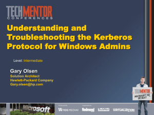 Link to Gary's Understanding Kerberos Deck