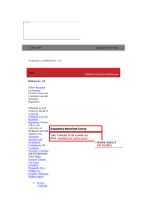 Corporate Law Bulletin 141 - May 2009