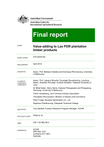 FR2012-10: Value-adding to Lao PDR plantation timber