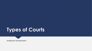 Types of Courts - American Government and Politics