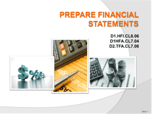 PREPARE FINANCIAL STATEMENTS
