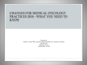 Changes to Oncology Coding 2009