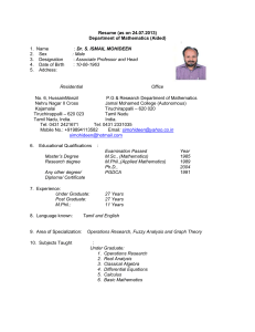 Ismail Mohideen Resume 24-07-2013