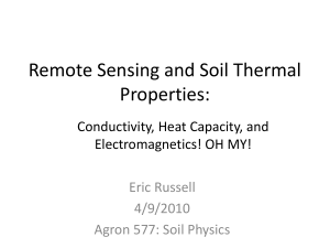 Remote Sensing and Soil Thermal Properties: