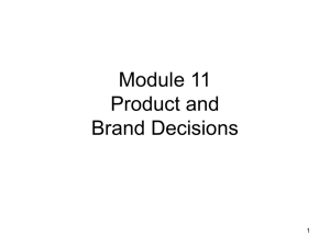 Chapter 10 Product and Brand Decisions