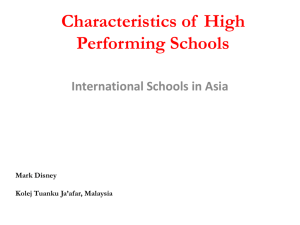 9 Characteristics of High Performing Schools