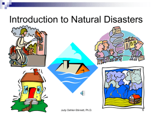 Natural Disasters: School Psychology's Role