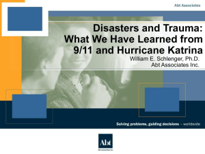Disasters and Trauma: