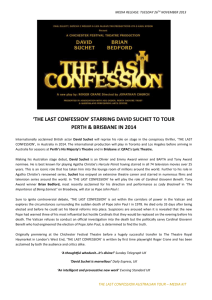 'the last confession' starring david suchet to tour perth & brisbane in