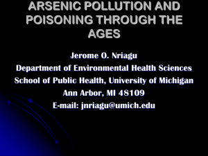 arsenic pollution and poisoning through the ages