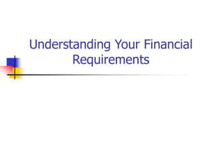 Understanding Your Financial Requirements