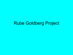 Rube Goldberg Project PPT - Effingham County Schools