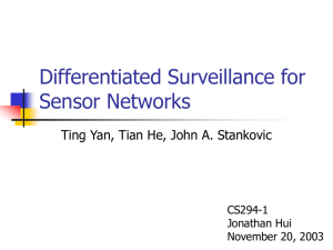 Differentiated Surveillance for Sensor Networks