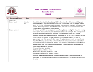 Parent Engagement Base Funding Successful Proposal Chart 2011