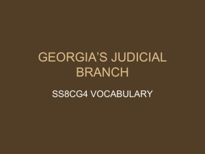 GEORGIA'S JUDICIAL BRANCH Vocabulary