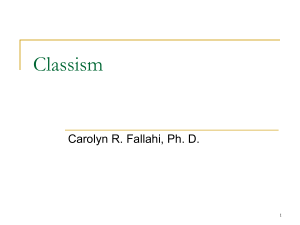 Classism - Psychology