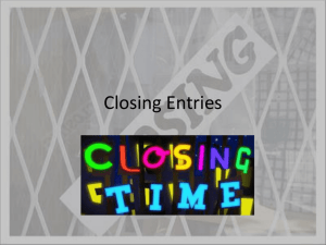 18. Closing Entries