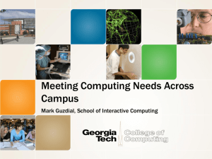 Meeting the Needs of Computing Across Campus