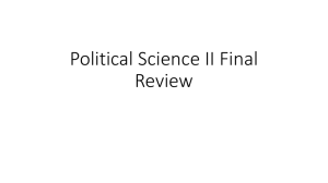 Political Science II Final Review