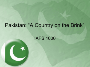 Pakistan: “A Country on the Brink”