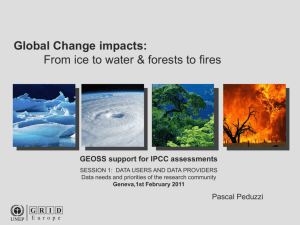Global Change impacts - Group on Earth Observations
