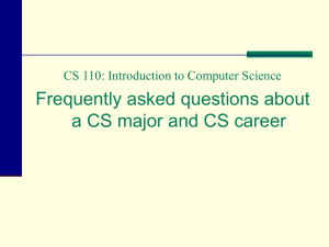 FAQs about CS major and CS career