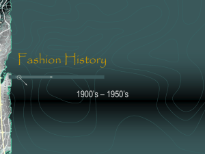 1900 To 1950s Fashion History