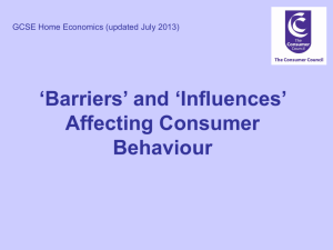 'Barriers' and 'Influences'
