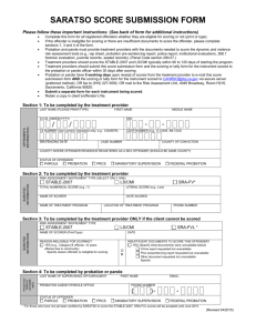 SARATSO Score Submission Form - Chief Probation Officers of