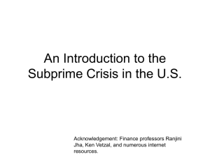 An introduction to the U.S. subprime crisis