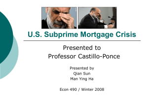 US Subprime Credit Crisis