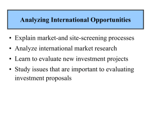 Analyzing International Opportunities - UAH