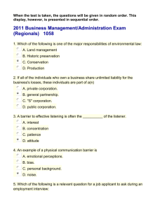 2011 Business Management & Administration