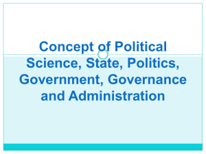 Concept of Political Science, State, Politics