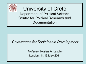 University of Crete Department of Political Science