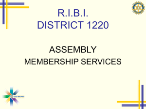 Sample slide - Rotary International District 1220