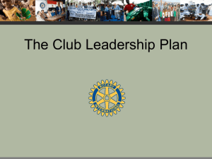 Club Leadership Plan presentation
