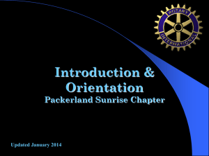 Packerland Sunrise Rotary Orientation