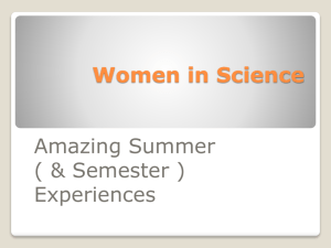 Women in Science - School of Science