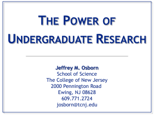 The Power of Undergraduate Research