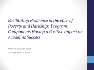 Facilitating Resilience in the Face of Poverty and Hardship: Program