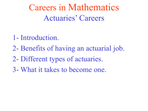 Careers in Mathematics Actuaries' Careers