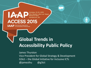 Global Trends in Accessibility Public Policy
