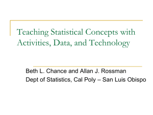 Teaching Introductory Statistics with Activities