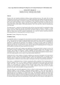 Fuzzy Logic Model For Predicting Of Cutting Force In Turning Of